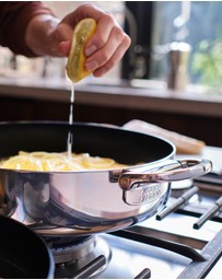 Joseph Joseph - Space Steel 2-piece Non-stick Stainless-steel Frying Pan Set with Folding Handles