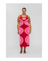 The Wolf Gang - Concha Knit Maxi Dress - Cherry Shell