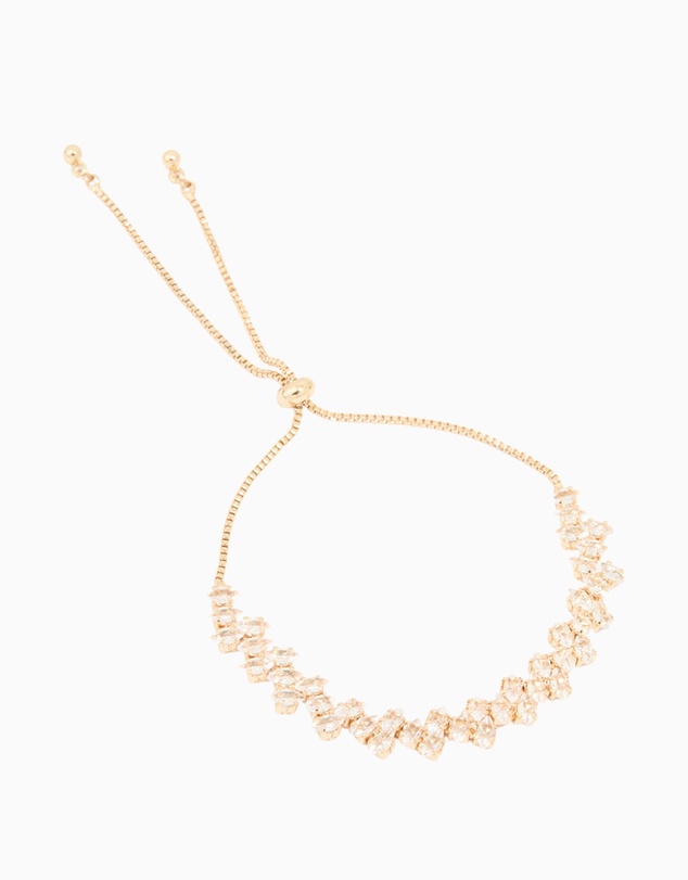 Lovisa - Gold Cubic Zirconia Round Toggle Bracelet