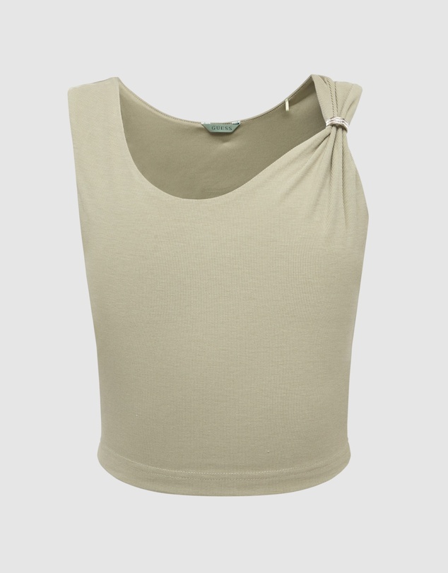 GUESS - Aimee Short Sleeve Jewel Draped Top