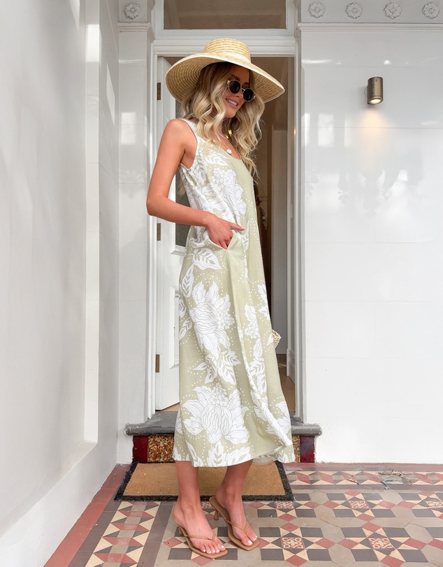 Esther & Co - Noerele Dress - Light Khaki