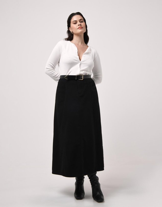Forcast - Sam Panel Denim Skirt