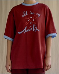 SMWR. by The Somewhere Co - All in on Hearts Oversized Tee