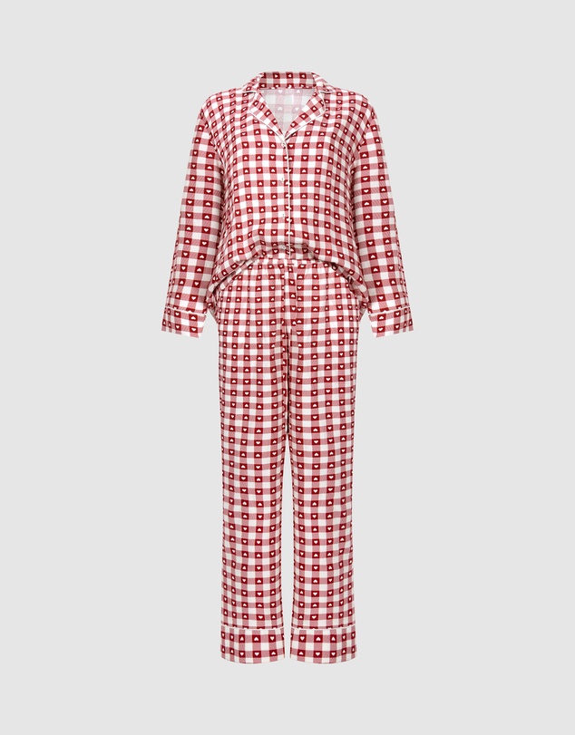 Hunkemoller - Long Sleeve Twill Print PJ Set