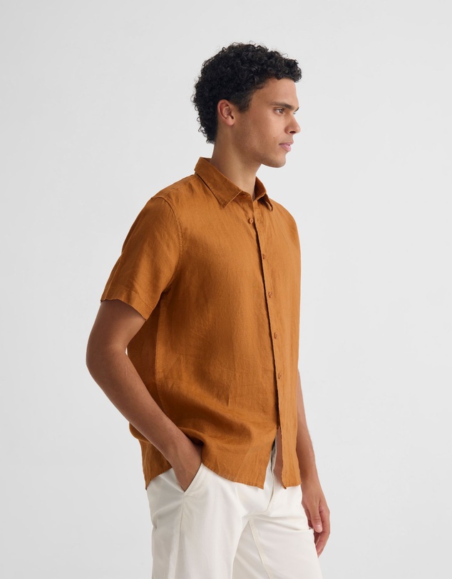 Oxford - Leyton French Linen Short Sleeve Shirt