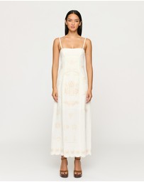 Clea - Satine Embroidered Dress
