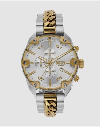 Diesel - Spiked Two Tone Chronograph Watch
