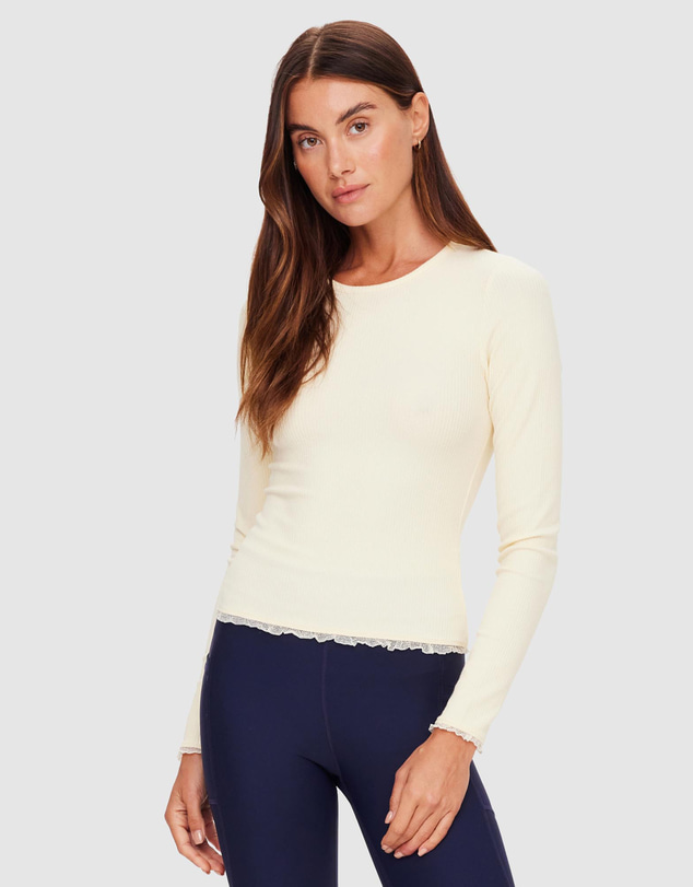 The Upside - Arlo Pointelle Long Sleeve Top