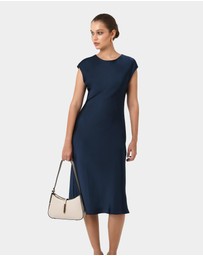 Forcast - Dulce Satin Midi Dress