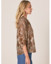 Fate + Becker - Tallulah Split Neck Blouse