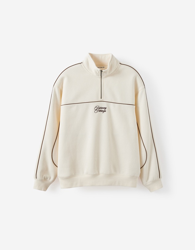 Cotton On - 1/4 Zip Graphic Fleece