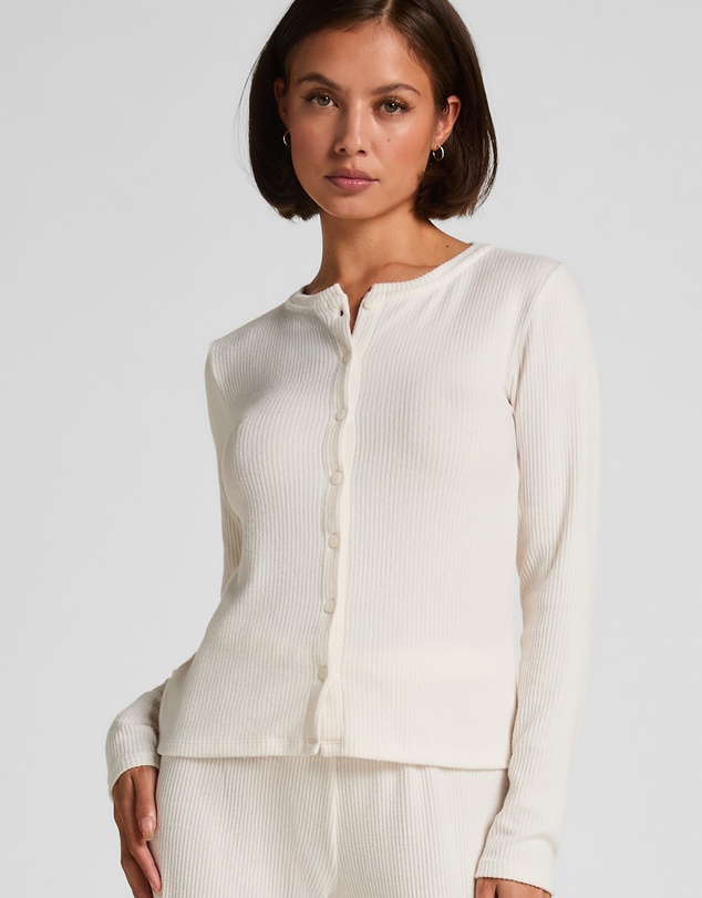Hunkemoller - Long Sleeve Brushed Rib Jersey Cardigan