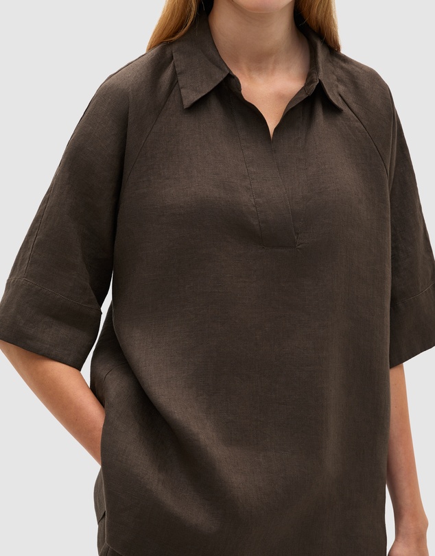 Seed Heritage - Core Linen Half Placket Popover