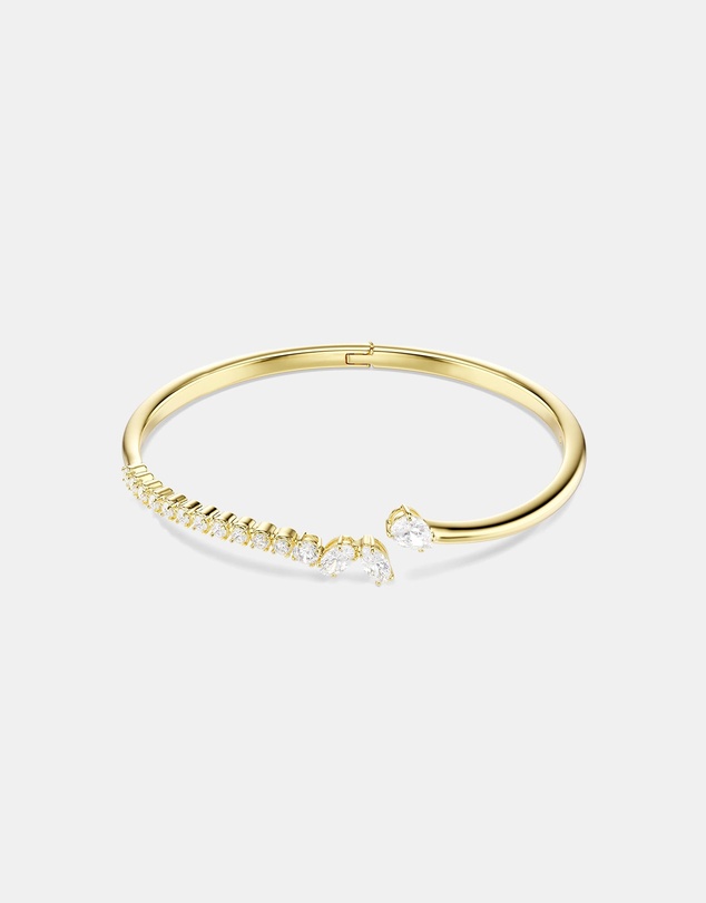 Swarovski - Mesmera Bangle, Mixed Cuts, White, 18K Gold Finish