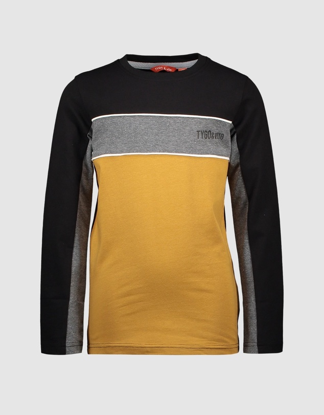 TYGO&vito - Organic Long Sleeve Colour Block Tee - Kids-Teens