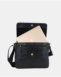Pierre Cardin - Pierre Cardin Men's Leather Classic Messenger/Computer Bag