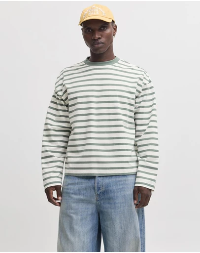 Jack & Jones - Jor Norrebro Stripe Tee LS Crew Neck