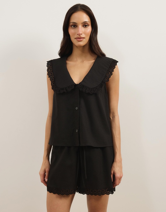 Atmos&Here - Sable Linen Blend Top