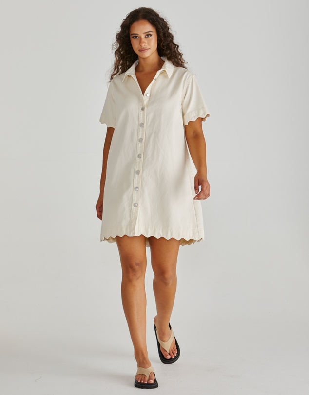 Sass - Vale Scalloped Denim Dress