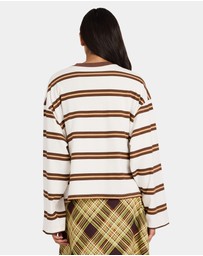 RVCA - Womens Berkley Long Sleeve Stripe T-Shirt