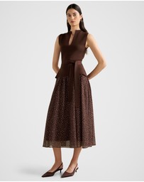 Forever New - Catherine Woven Mix Knitted Dress