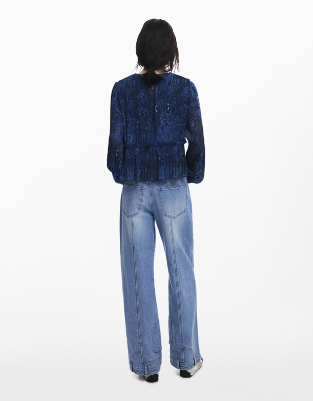 Desigual - Long-sleeve pleated blouse
