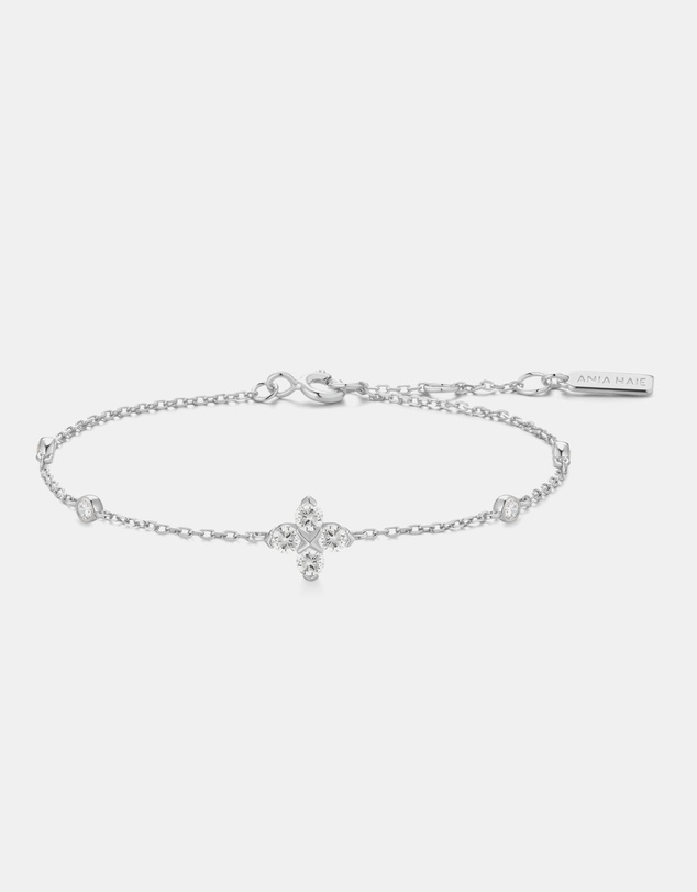 Ania Haie - Ania Haie Silver Sparkling Lucky Clover Bracelet