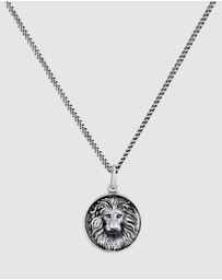 Kuzzoi - ICONIC EXCLUSIVE - Necklace Men Lion Head Pendant Majestic in 925 Sterling Silver