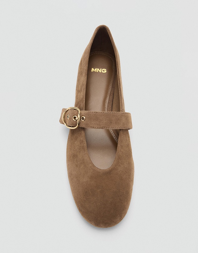M.N.G - Suede Leather Ballet Flats