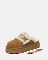 EVERAU - Australian Shepherd Ugg Rilee Platform Cow Suede Upper House Shoes