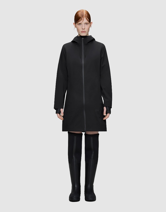 RAINS - Suva Hardshell Long W Jacket Black