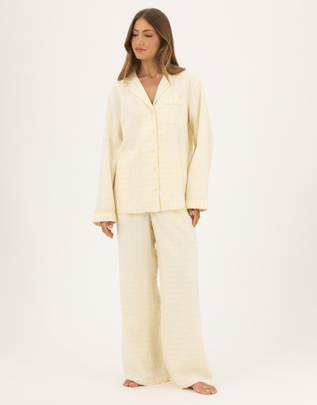 Atmos&Here - Ava Gingham Long PJ Set