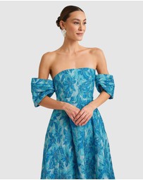 Romance by Honey and Beau - Seanna Off Shoulder Midi Dress