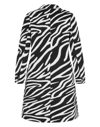 City Chic - Charlotte Zebra Print Melton Coat