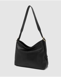 Republic of Florence - Sophia Matt Black Leather Shoulder Bag