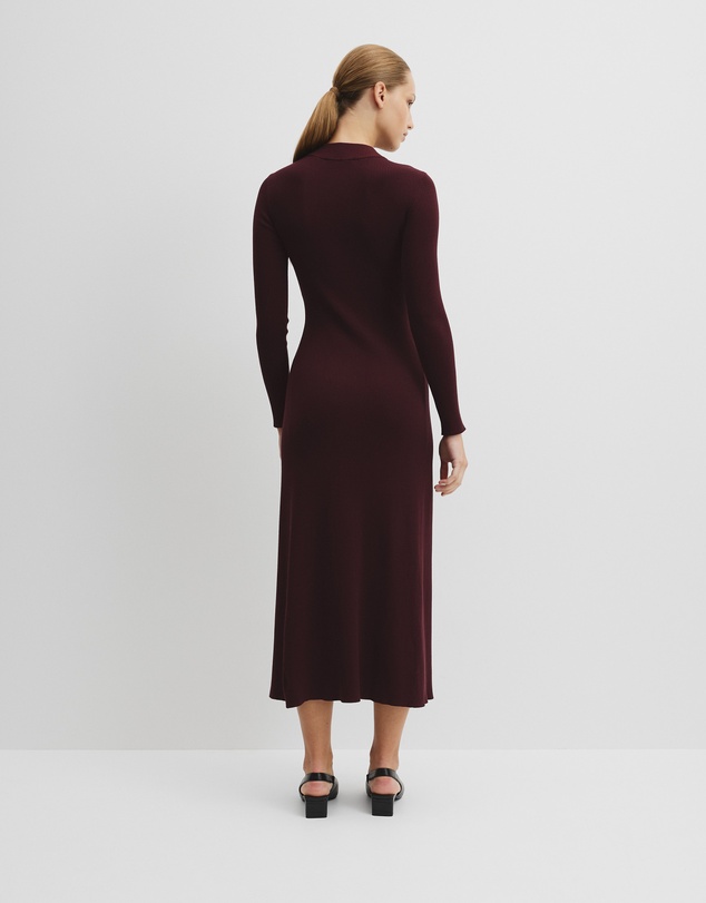 Country Road - Rib Zip Neck Knit Dress