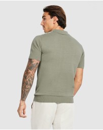 Tarocash - Dane Stripe Knit Polo