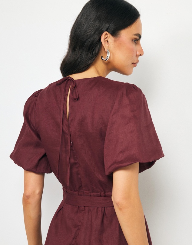 AERE - Myla Linen Midi Dress