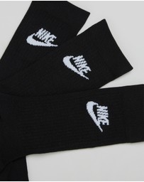 Nike - Sportswear Everyday Essential 3-Pack Crew Socks - Unisex
