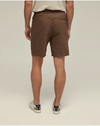 Oxford - Rufus Linen Pull On Shorts