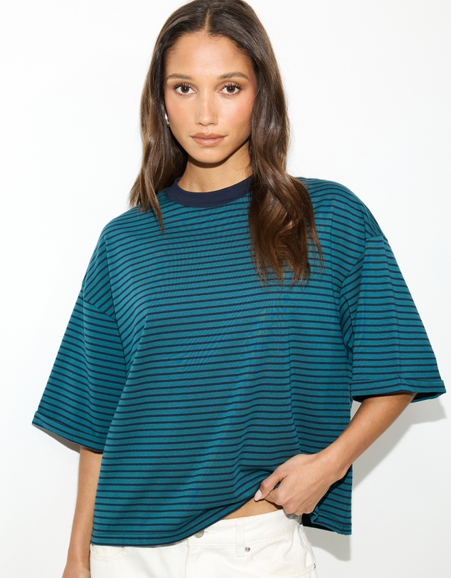 Dazie - Serve Stripe T-Shirt