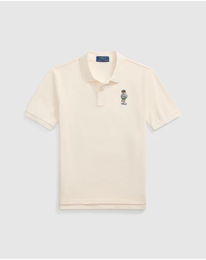 Polo Ralph Lauren - Polo Bear Cotton Mesh Polo Shirt - Teens