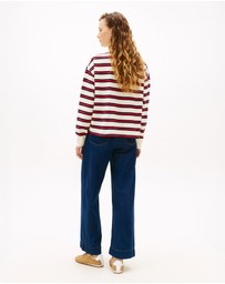 Tommy Hilfiger - 1985 Relaxed Fit Stripe LS Polo Shirt