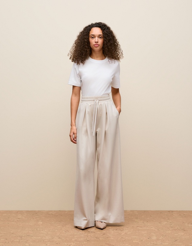 Trenery - Cotton Crew T-shirt in White