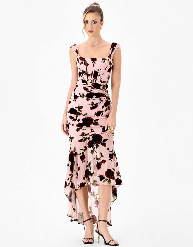 Bariano - Riveer Hi Lo Floral Midi