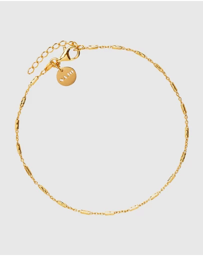 Najo - Equilibrium Yellow Gold Chain Anklet (23cm + 3cm ext)
