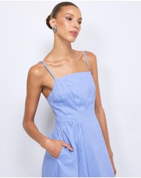 AERE - Gabriella Linen Midi Dress