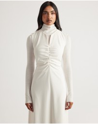 Decjuba - Rachel Ruched Front Midi Dress