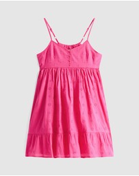 Tommy Hilfiger - Broderie Anglaise Spaghetti Strap Dress - Teens