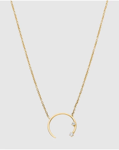 Luna Rae - Solid Gold - Eclipse Diamond Necklace